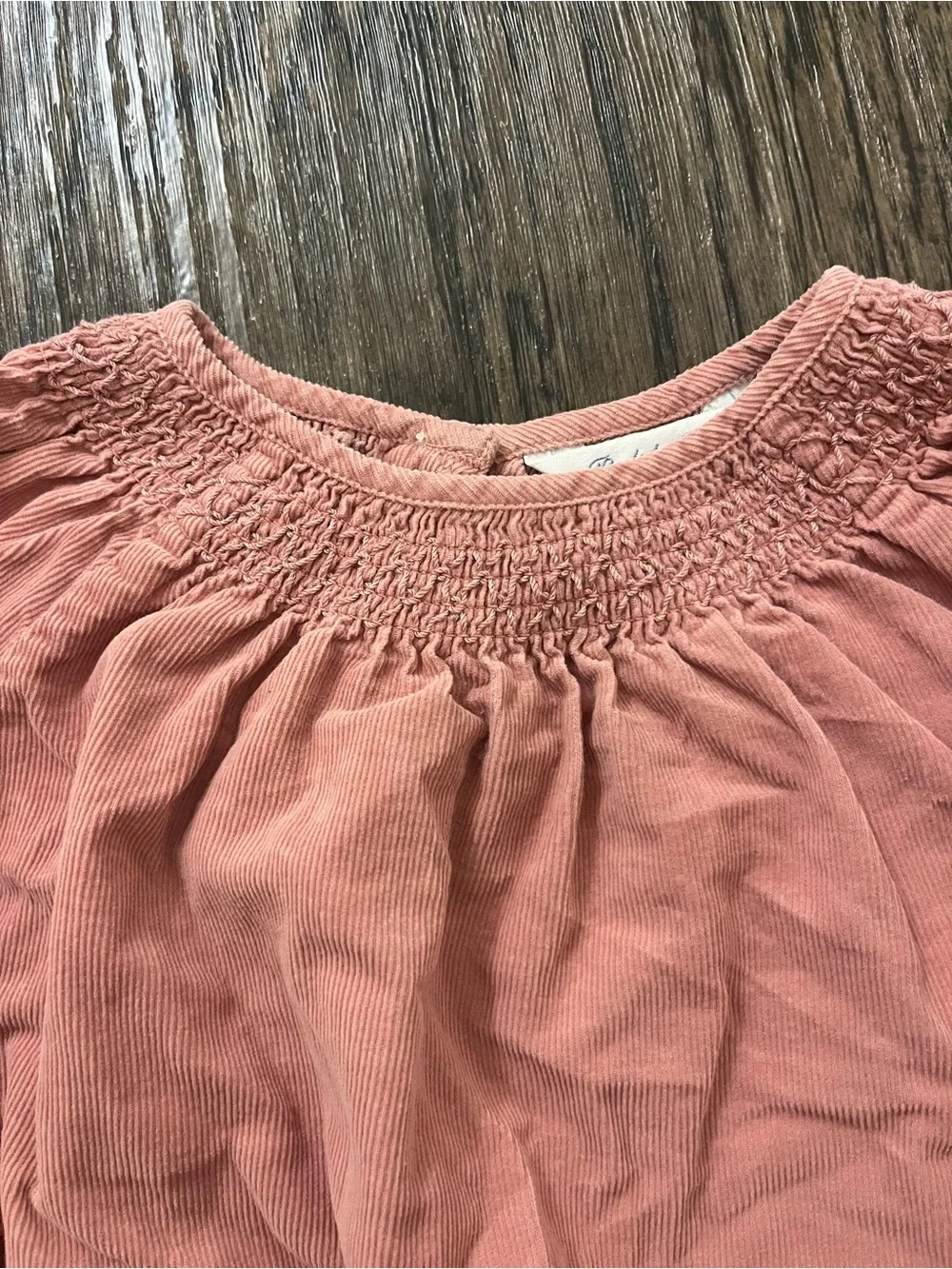 Ralph Lauren Dusty Rose Corduroy Baby Dress